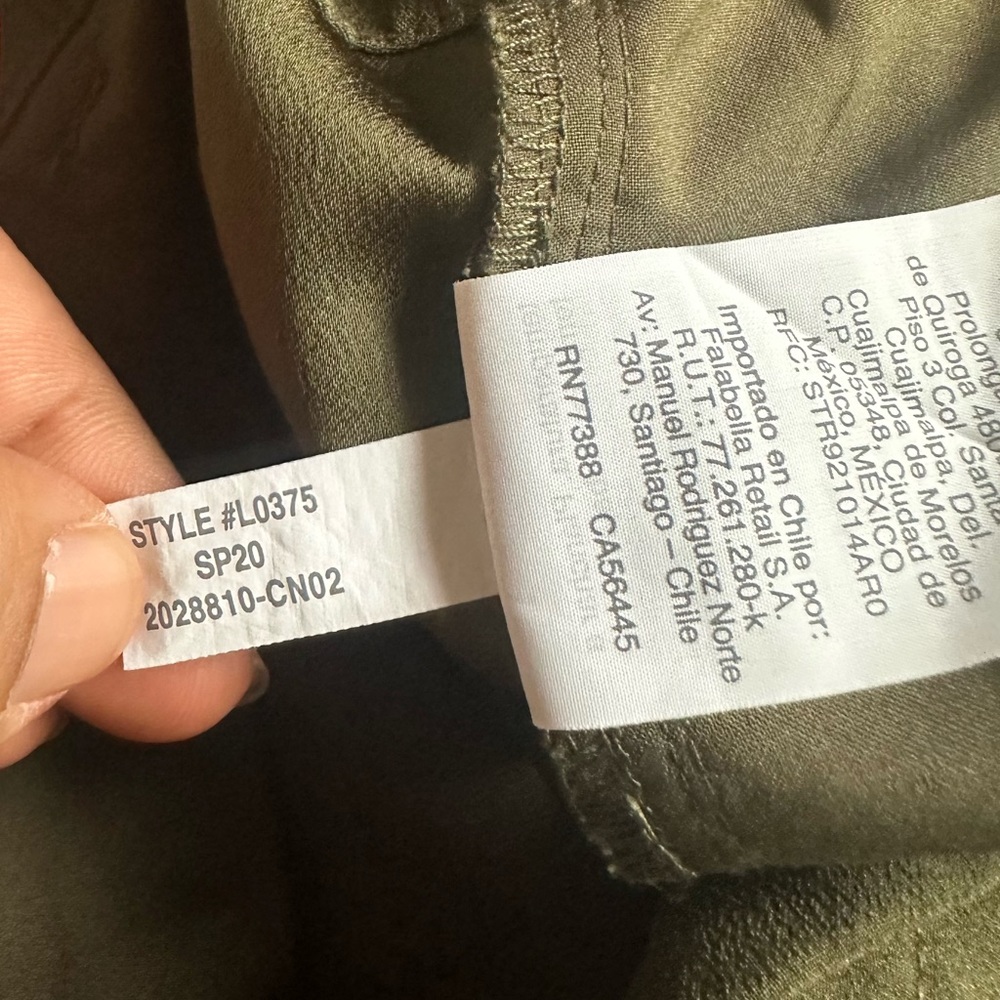 Madewell Drapey Paperbag High Rise Pants in Olive Green - Picture 8 of 8